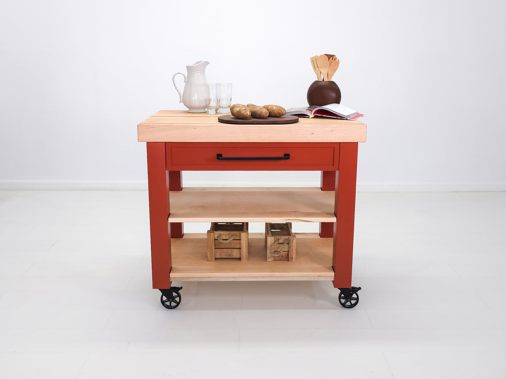 CHEF Butcher Block Island or Cart