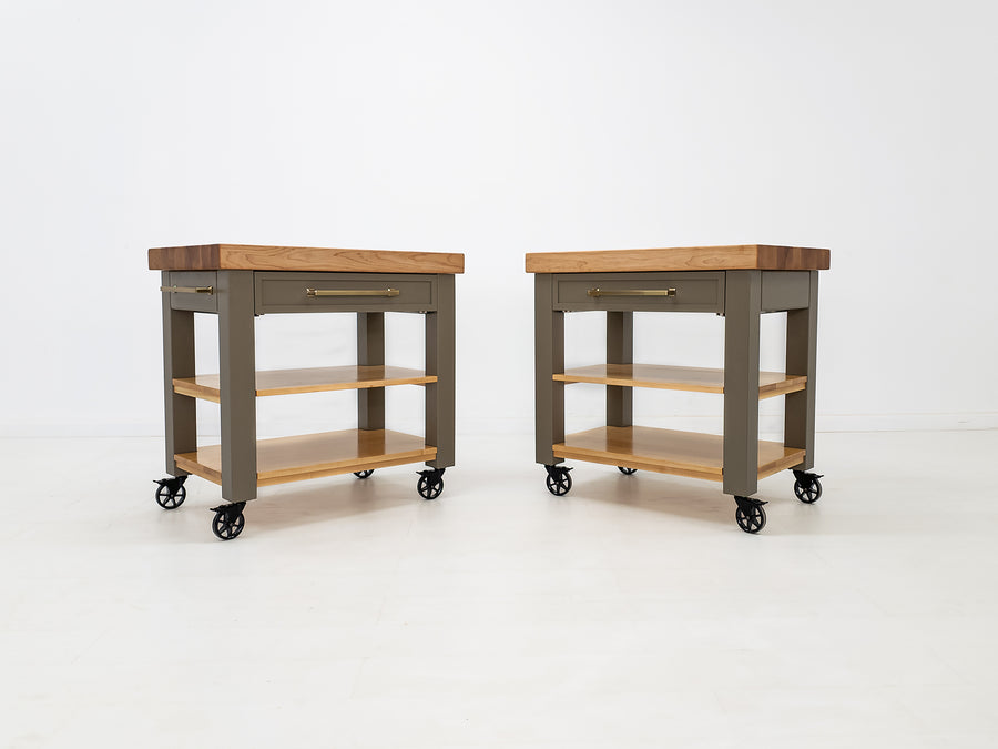 CHEF Butcher Block Island or Cart