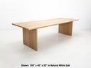 Lily dining table in natural white oak with thicker 1 3/8-inch solid wood top