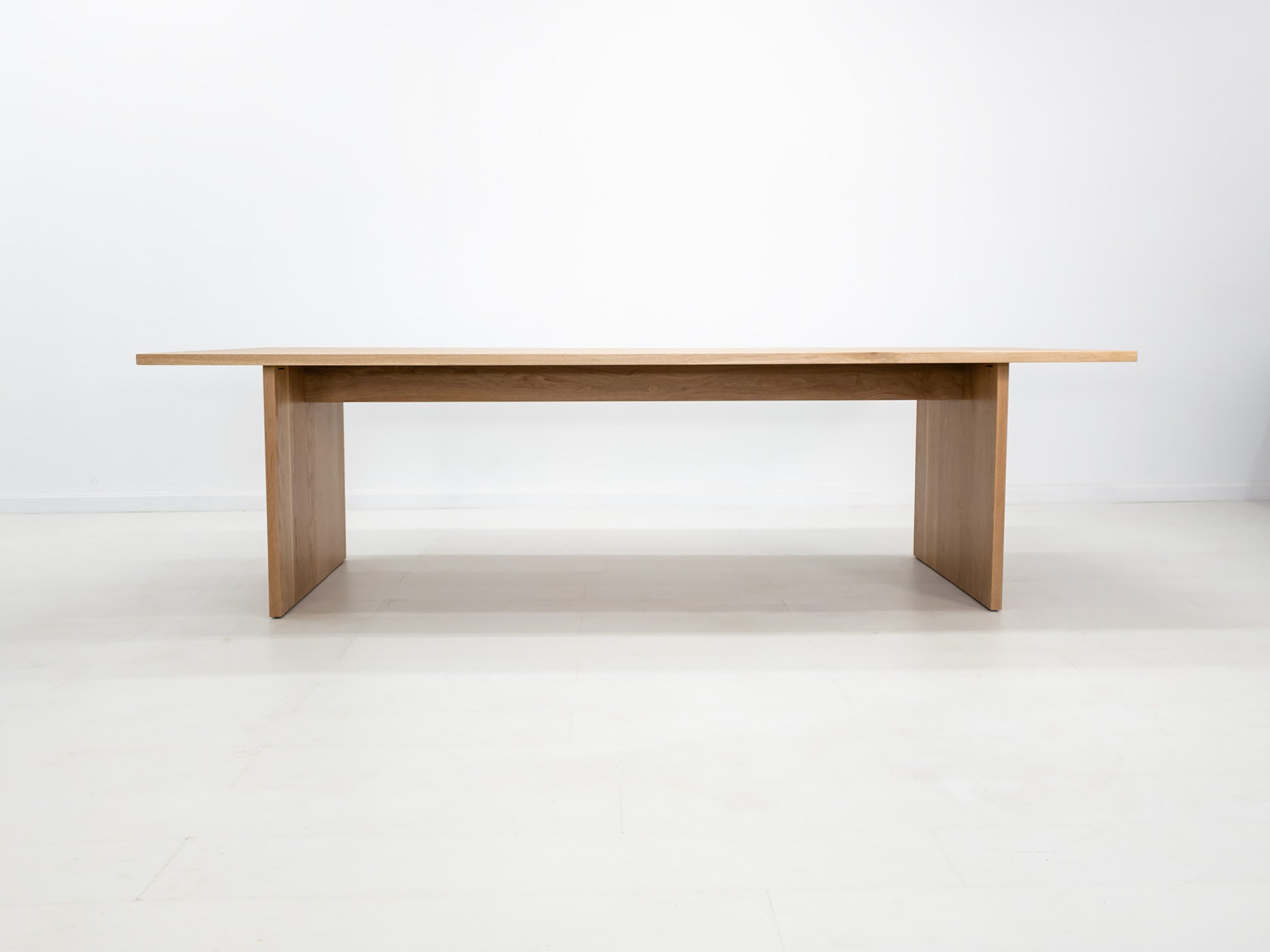 Lily dining table in natural white oak with thicker 1 3/8-inch solid wood top