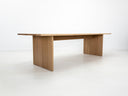 Lily dining table in natural white oak with thicker 1 3/8-inch solid wood top