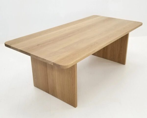 A TIAN Dining Table with Rounded Corners on a white background.