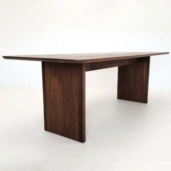 A wooden table.