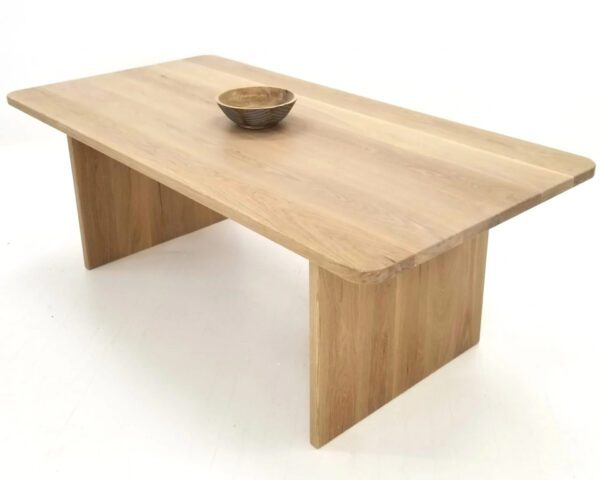 A TIAN Dining Table with Rounded Corners on a white background.
