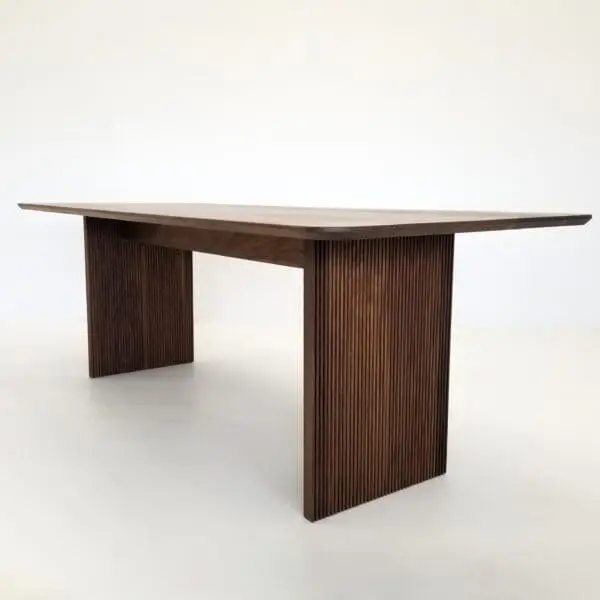 A wooden table.