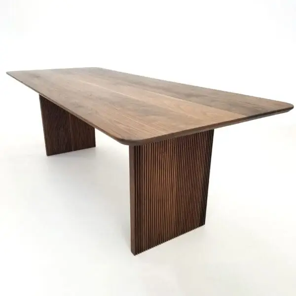 A wooden table.