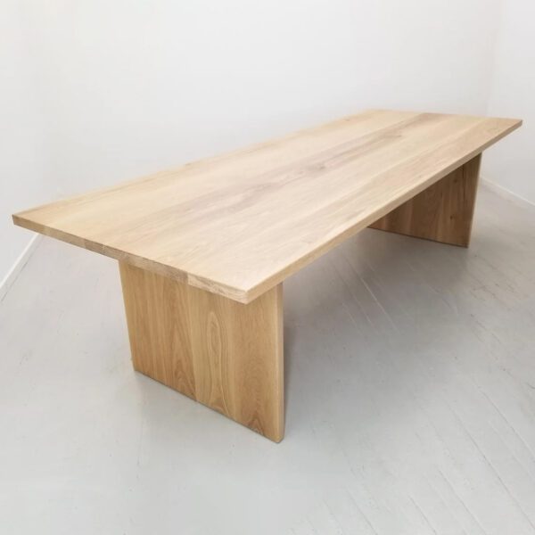White oak panel dining table.