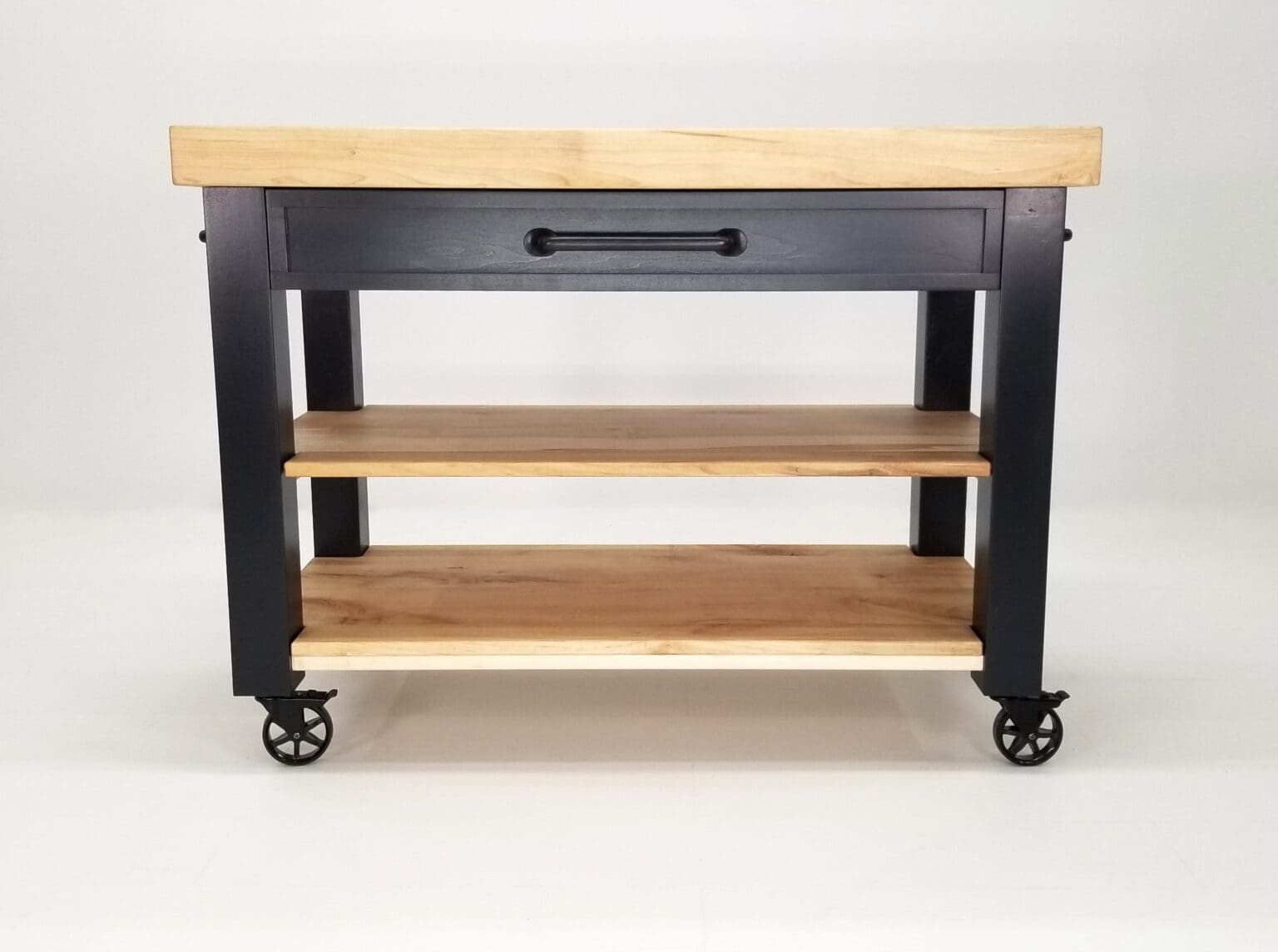 CHEF Butcher Block Cart: Raw Sugar Maple Cart | Nutmeg Table Company