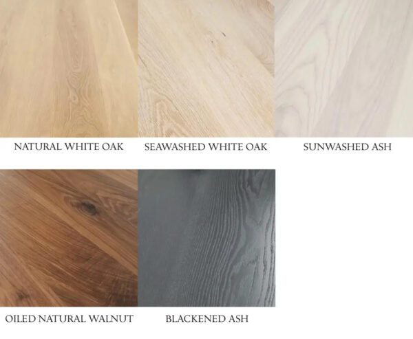 The Wood & Finish Options include different types of wood flooring and finishes.