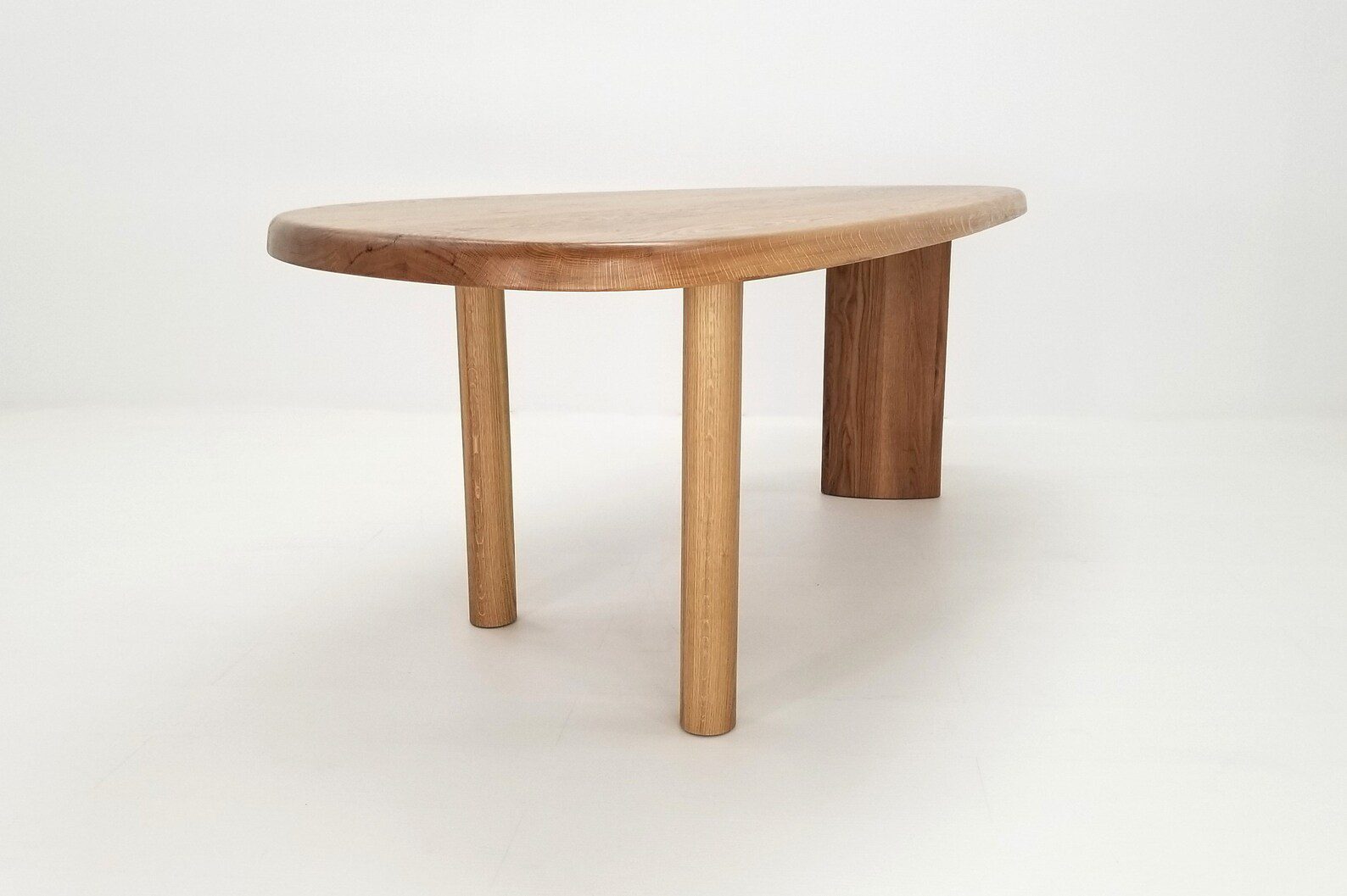 Free-form dining table.