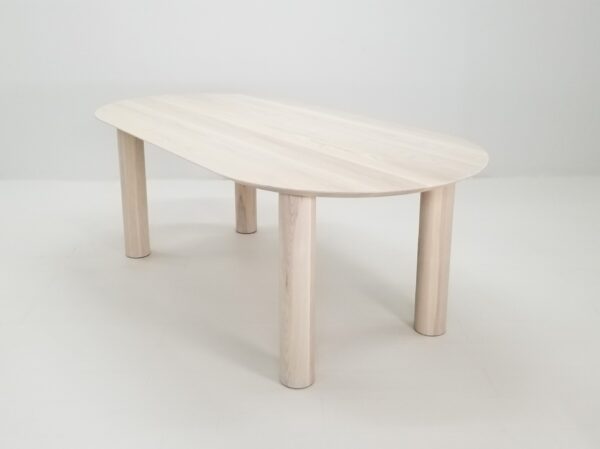 Our oval top COVE dining table in sunwashed ash.