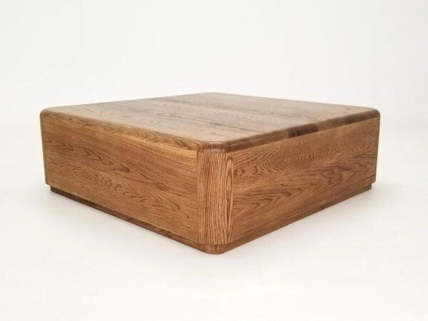 A oiled white oak coffee table.