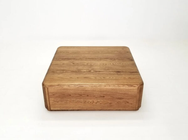 A oiled white oak coffee table.