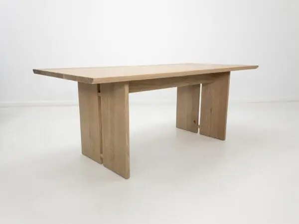 A split leg dining table.