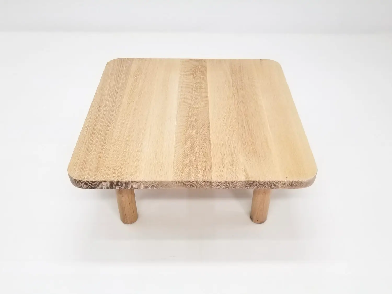 CLOE coffee table in seawashed white oak with a clear matte protective coat for durability