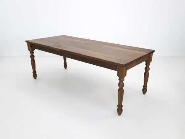 A turned leg dining table.