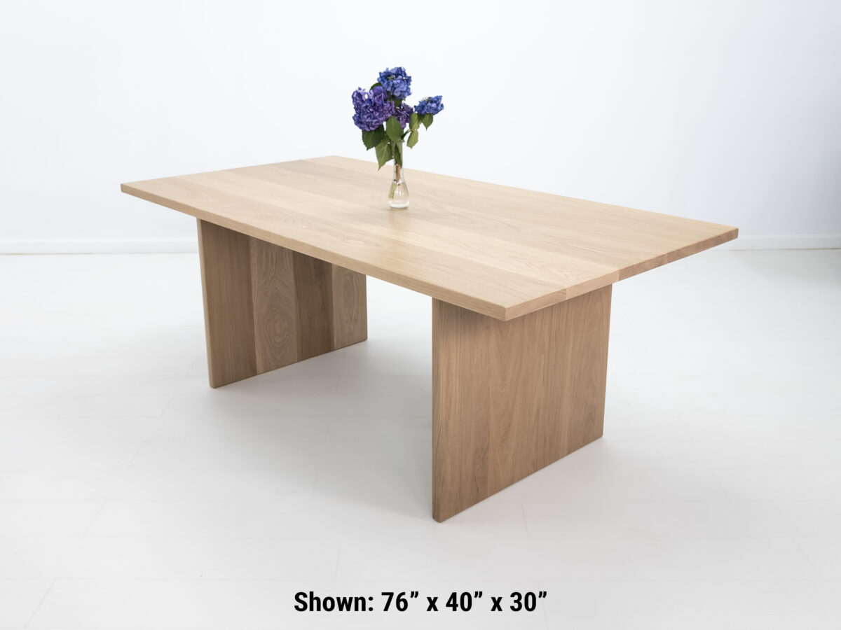 Modern farmhouse LILY dining table with adjustable leg placement