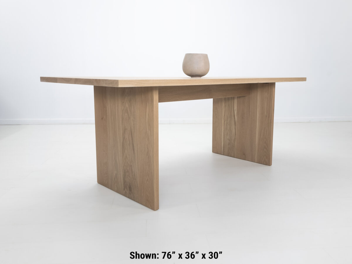 Modern farmhouse LILY dining table with adjustable leg placement