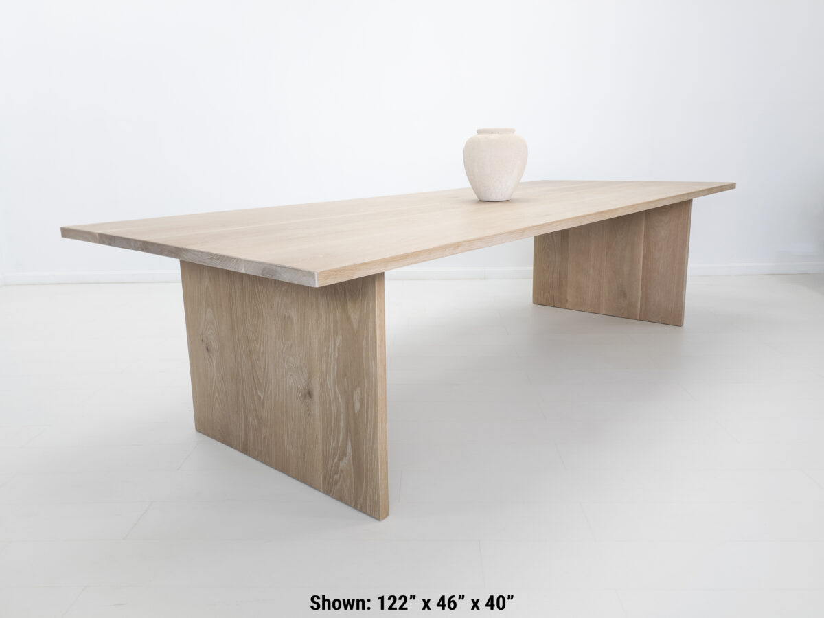 Custom handcrafted LILY dining table in premium American hardwoods