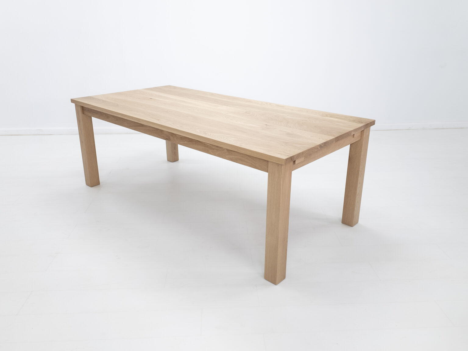 Light oak wood rectangular dining table