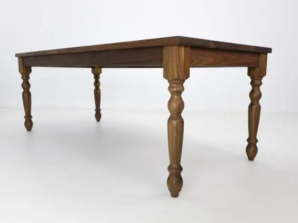 A turned leg dining table.