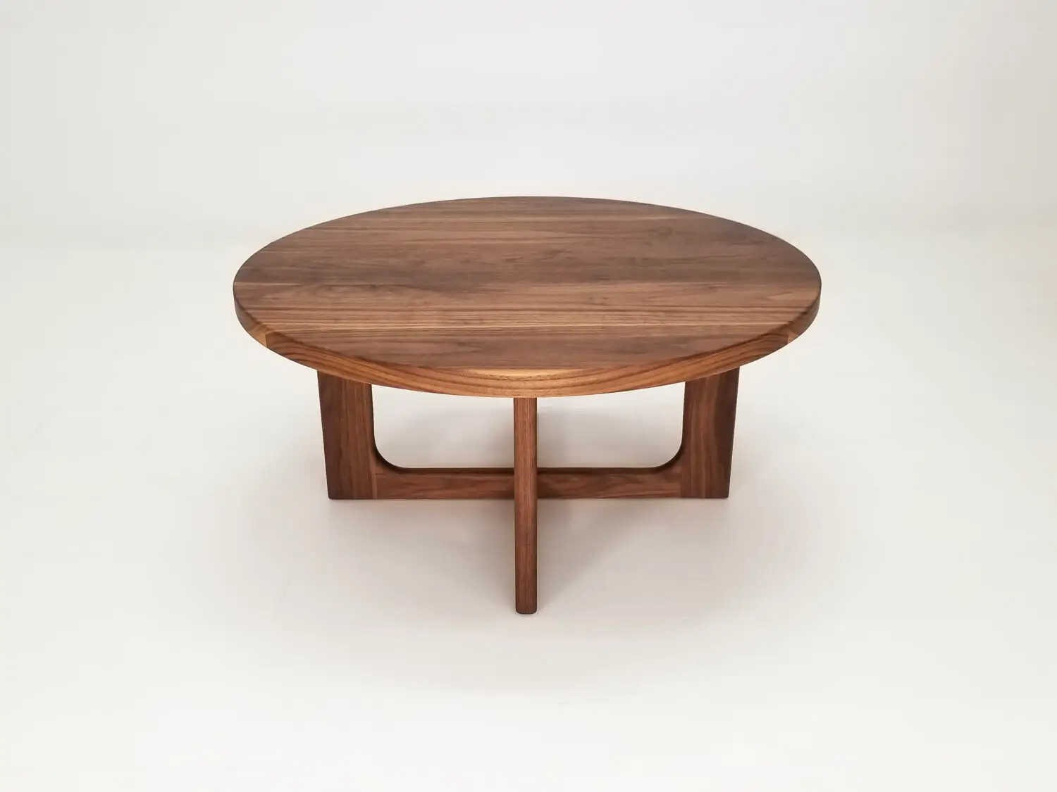 Custom CARY coffee table made to order in walnut white oak or ash with a protective finish