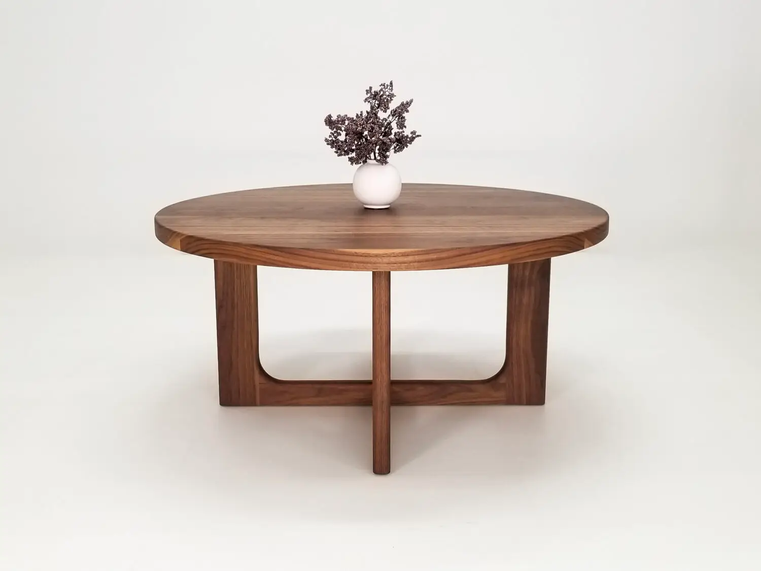 Custom CARY coffee table made to order in walnut white oak or ash with a protective finish