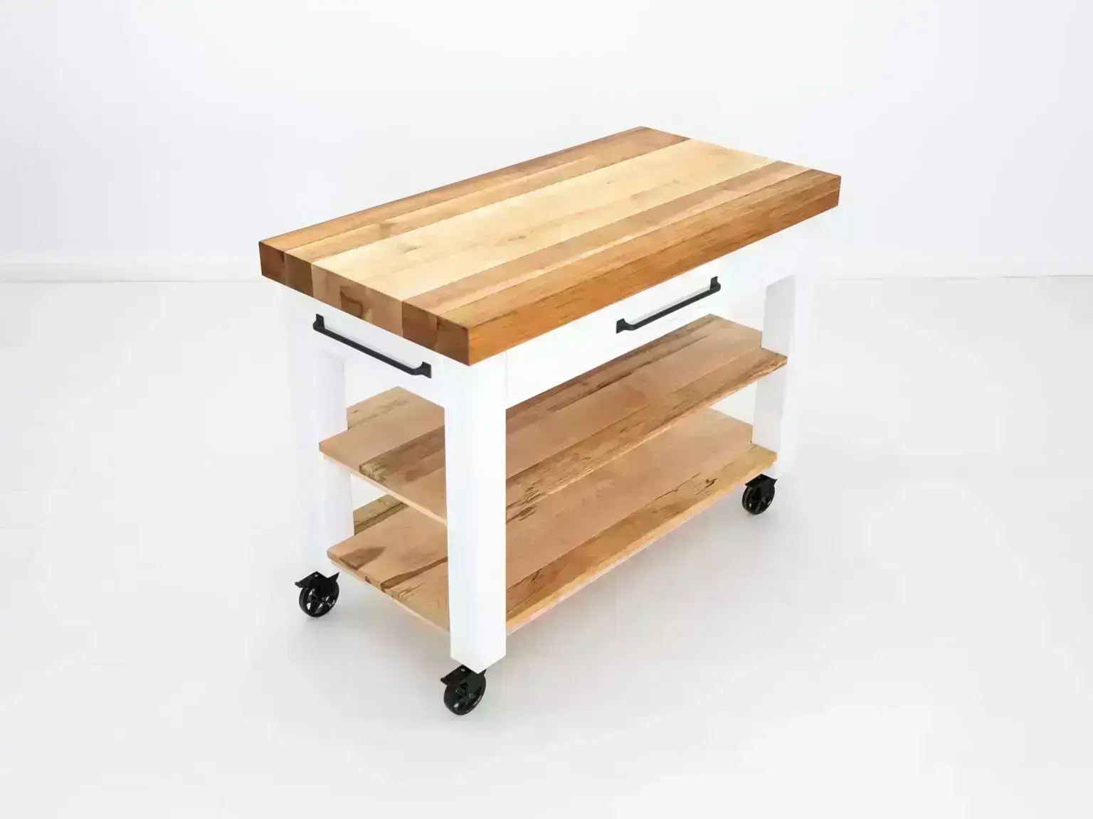 Chef kitchen cart ideal for small spaces with options for side pulls and storage