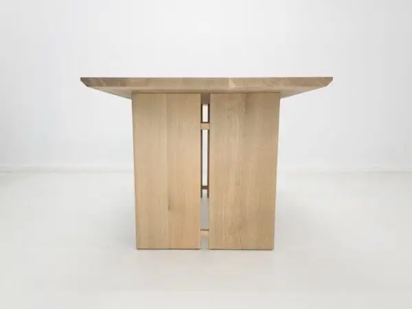 A split leg dining table.