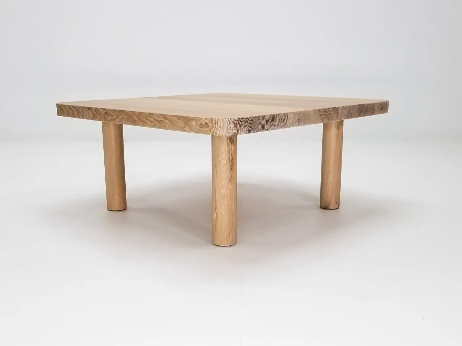 CLOE coffee table in seawashed white oak with a clear matte protective coat for durability