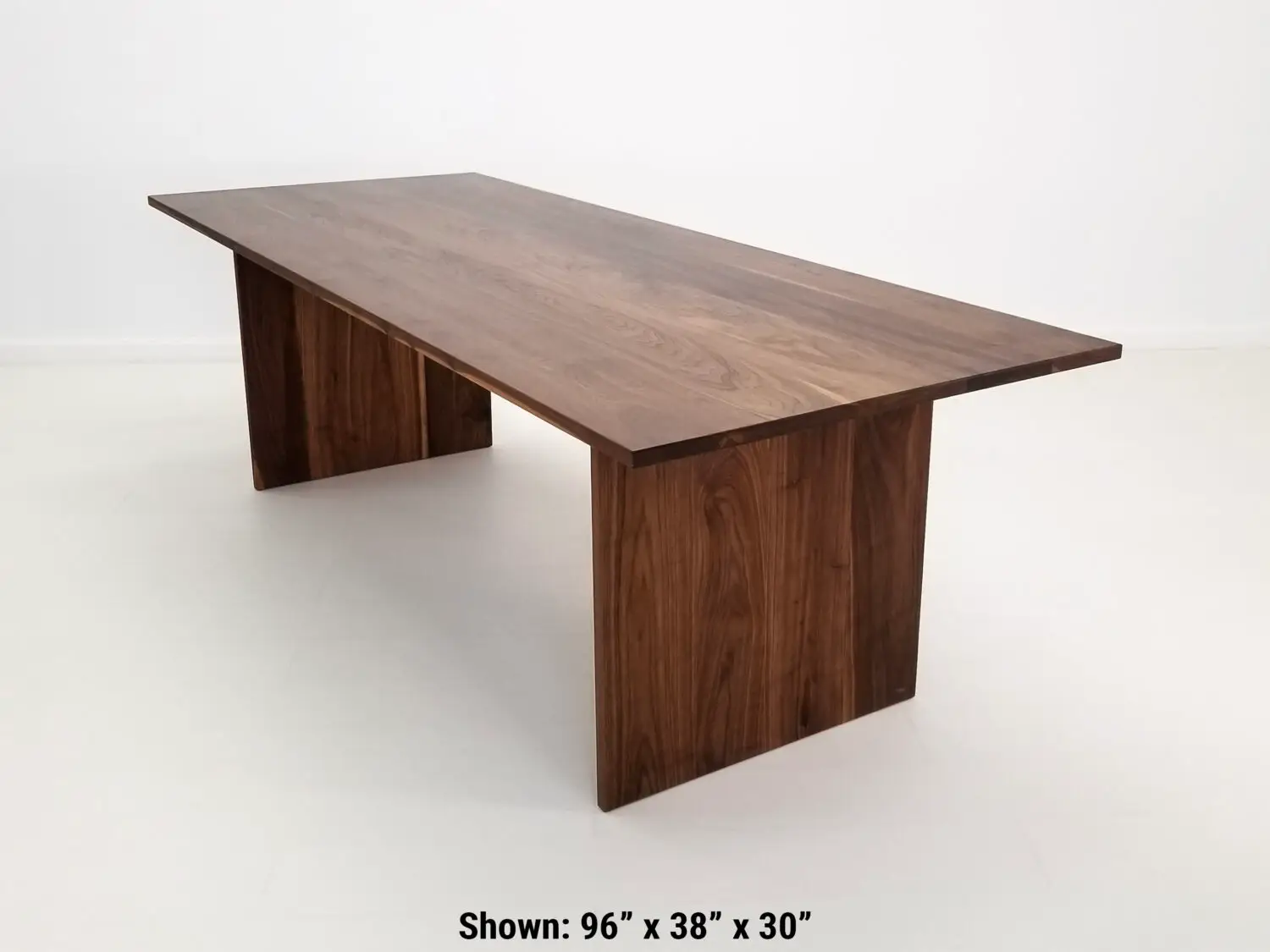 LILY dining table in premium American hardwoods with a seamless 1 inch thick plank top