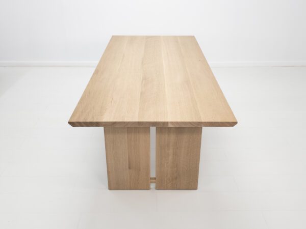 A split leg dining table.