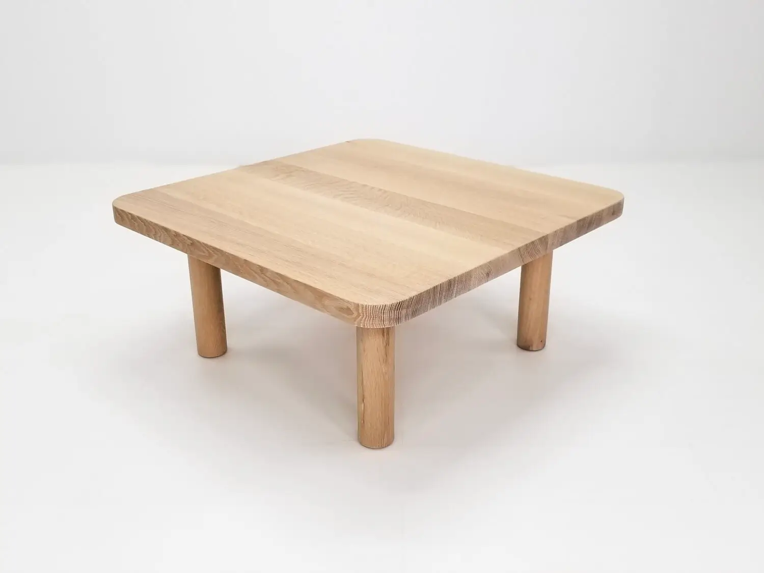 CLOE coffee table in seawashed white oak with a clear matte protective coat for durability