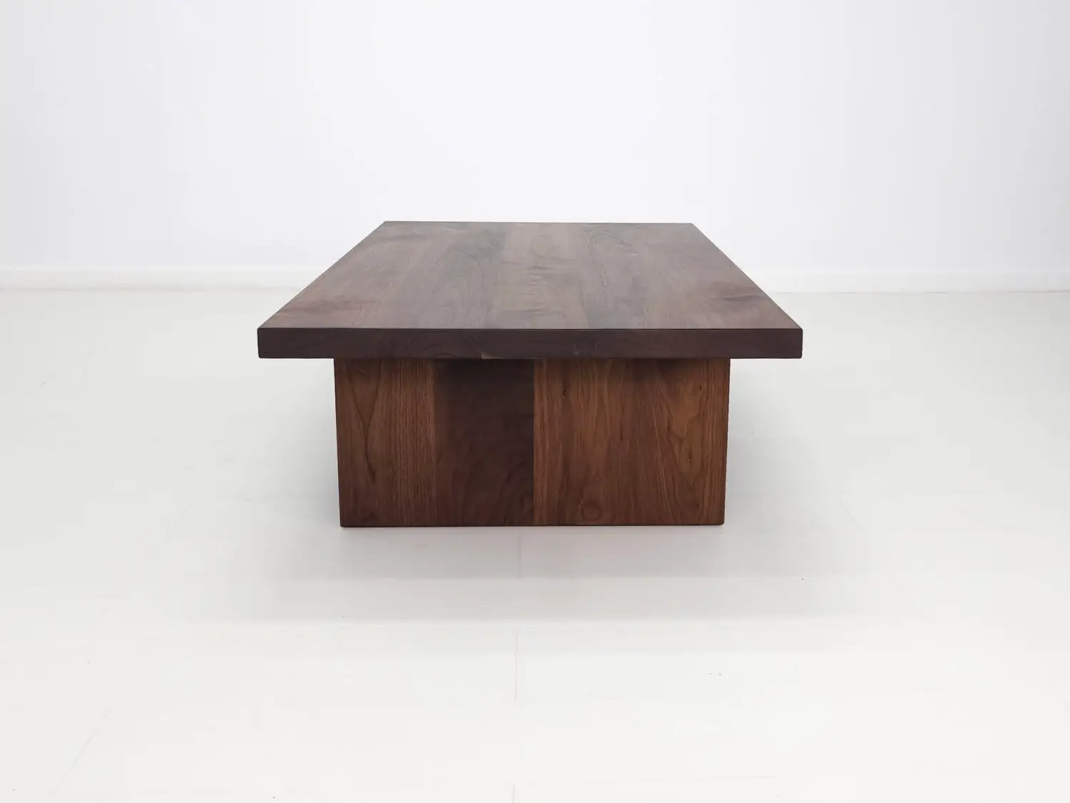 Walnut LILY coffee table finished with a water  and stain resistant hardwax oil