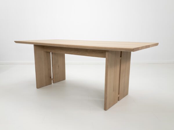 A split leg dining table.