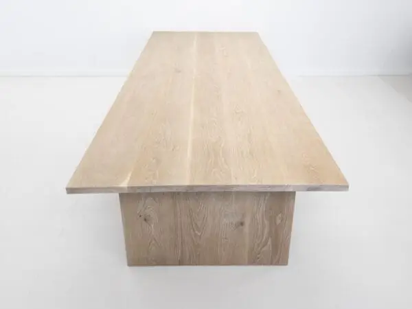 A large panel dining table in our seawashed finish.