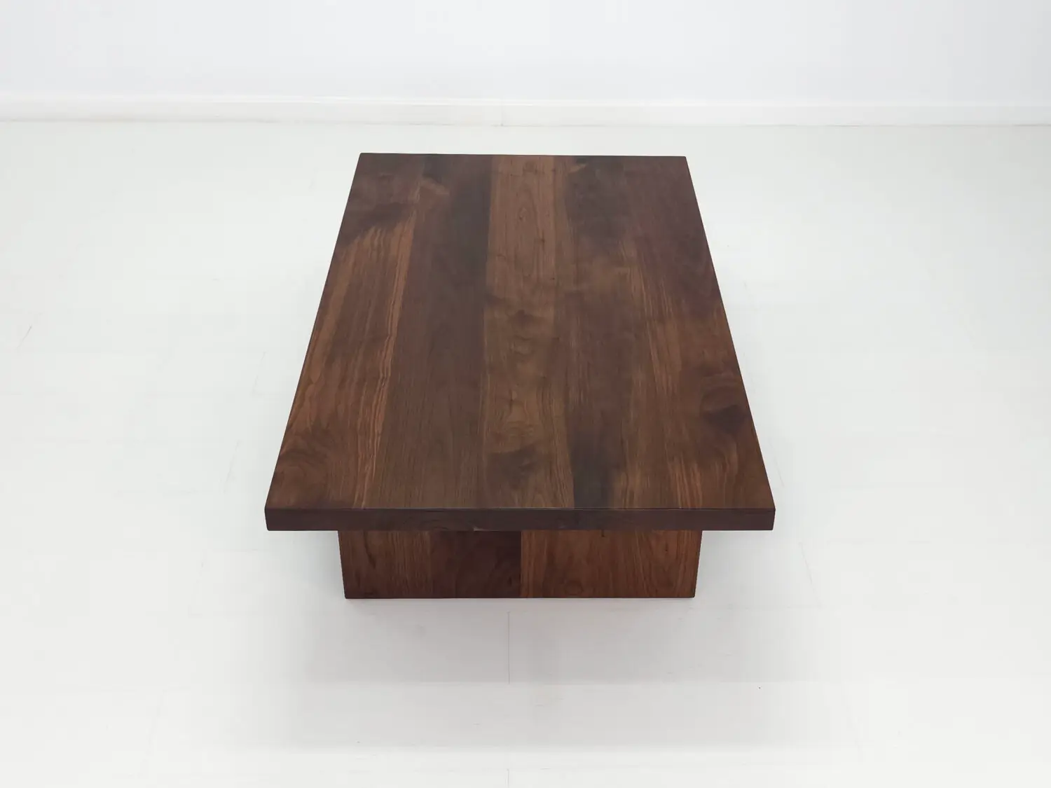 Walnut LILY coffee table finished with a water  and stain resistant hardwax oil