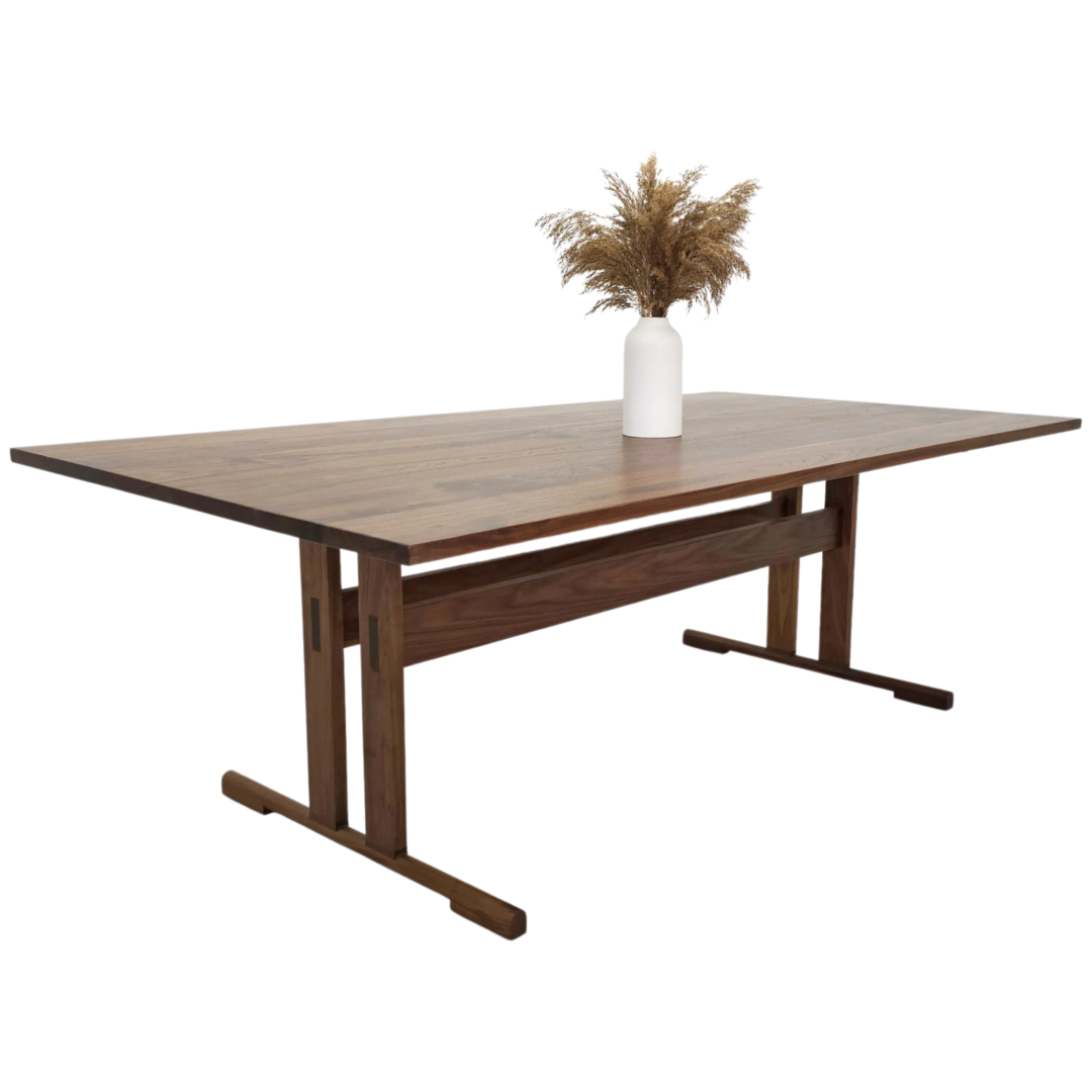 Our JOSI dining table with a white background.