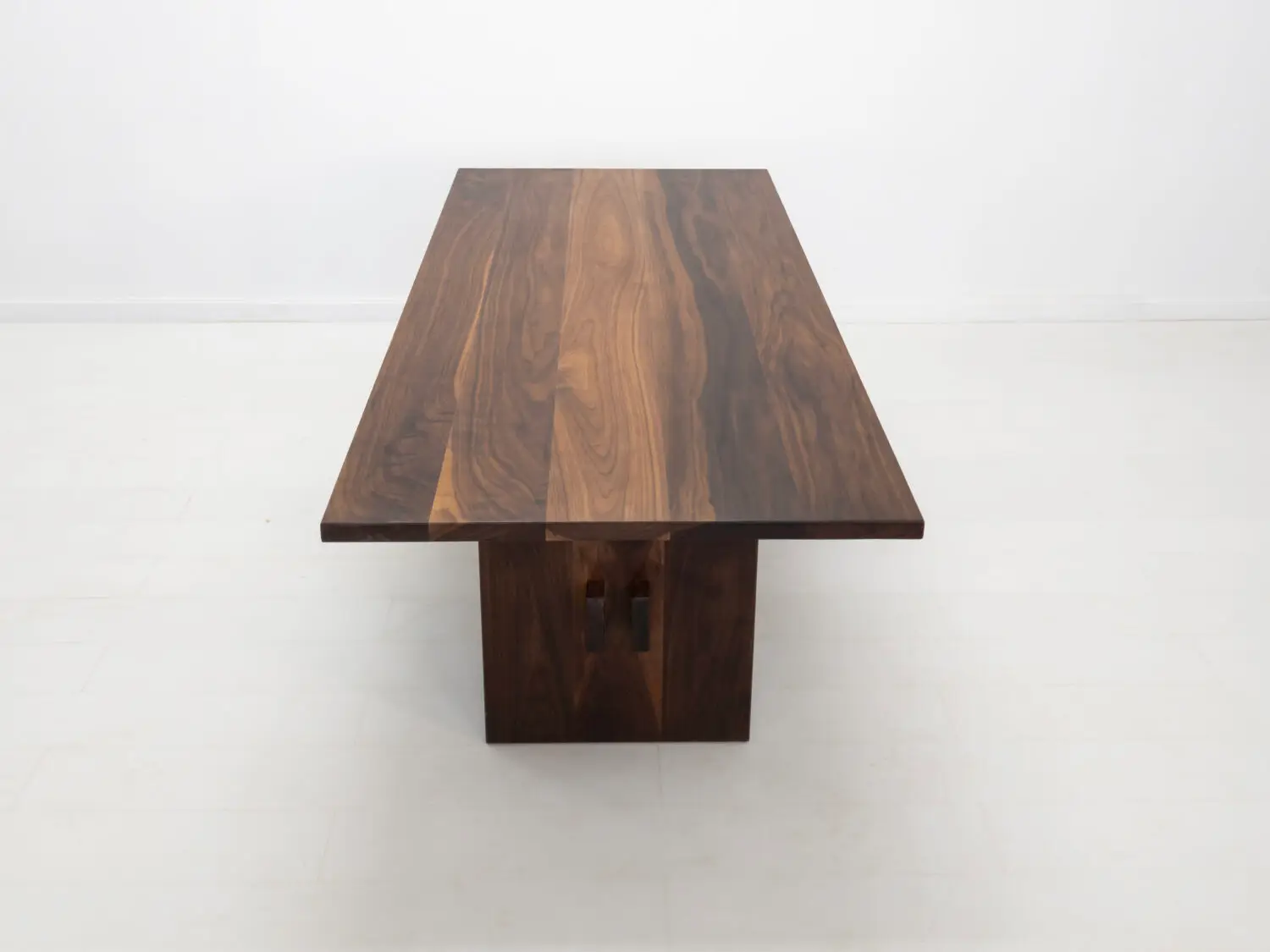 Duke dining table in walnut available in custom sizes and finishes