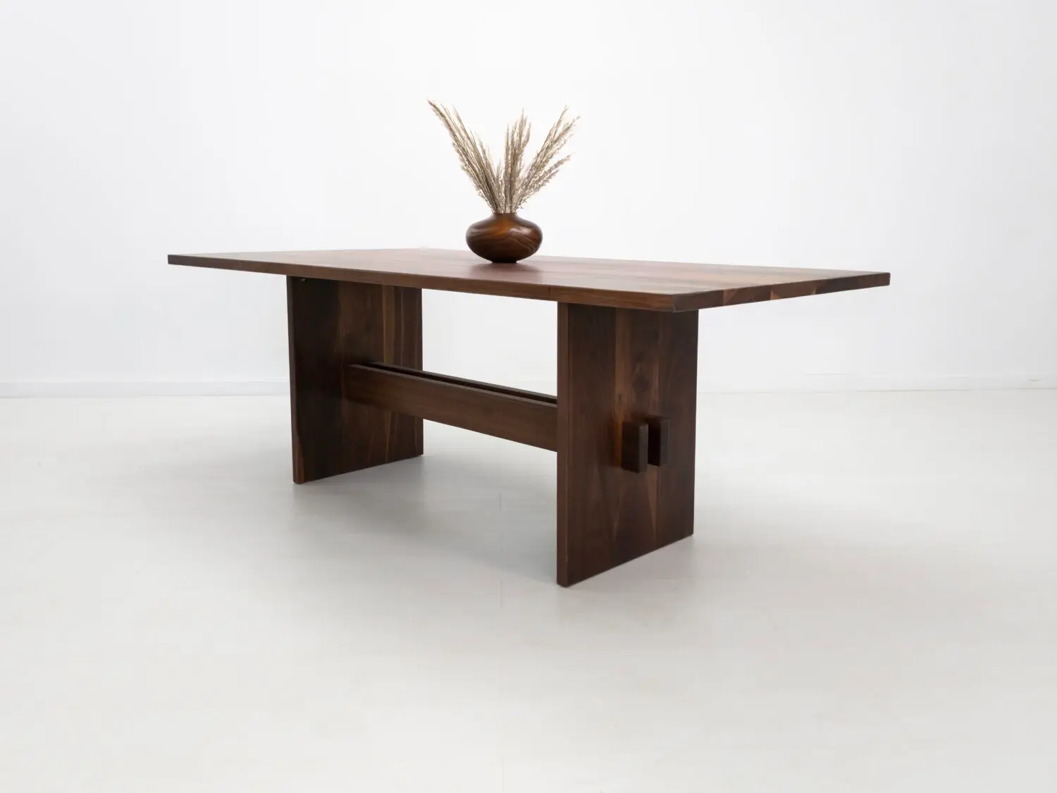 Duke dining table in walnut available in custom sizes and finishes