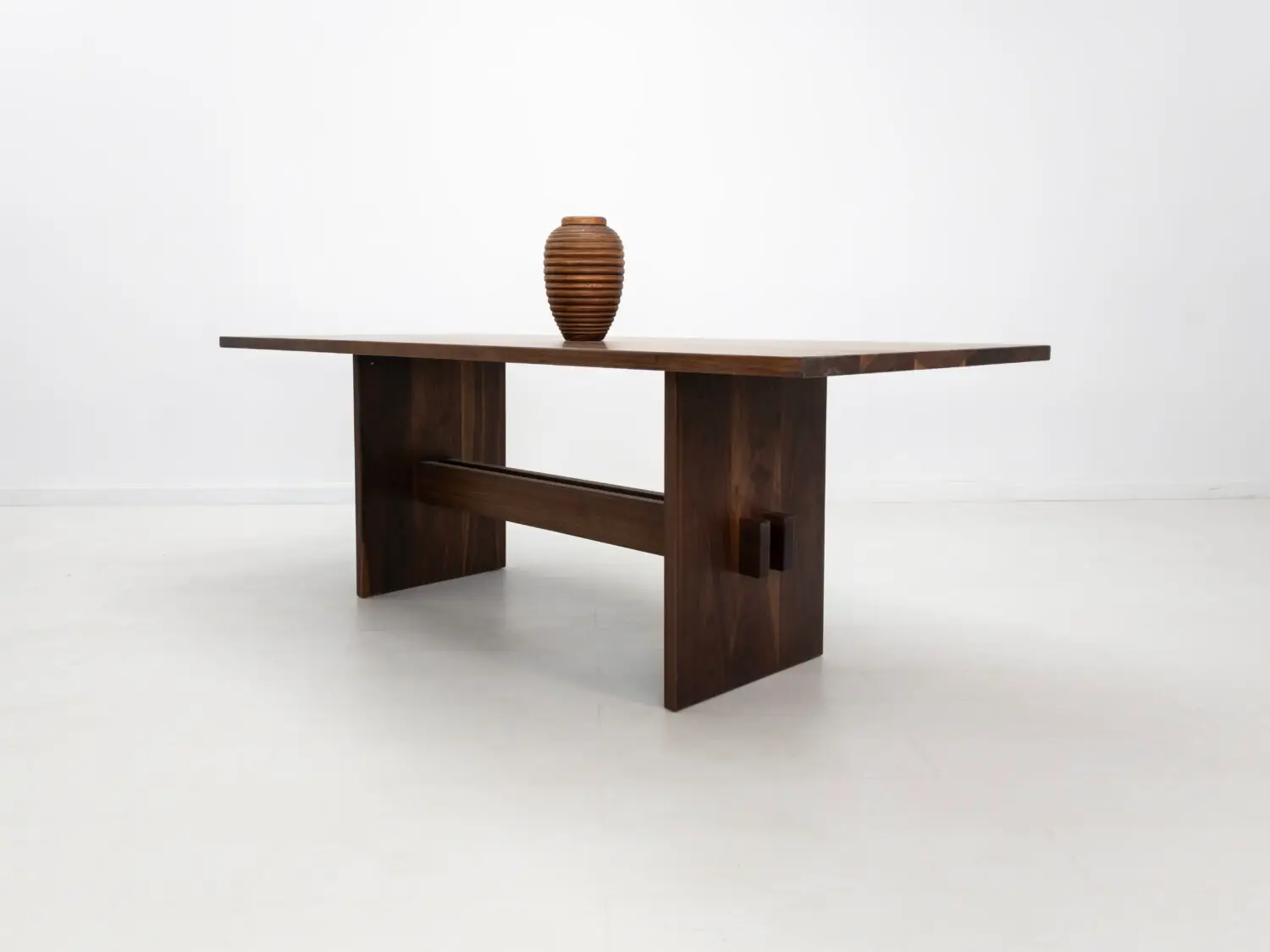 Duke dining table in walnut available in custom sizes and finishes