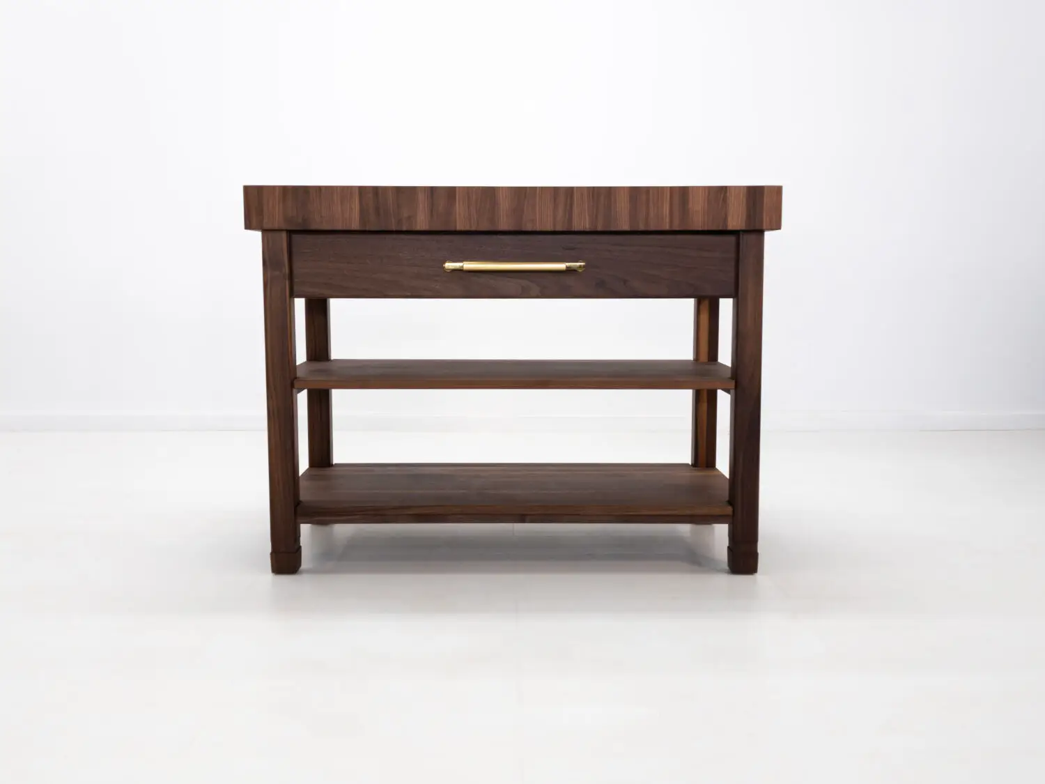 WALT kitchen island with drawer and side pulls for added functionality